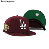 ニューエラ キャップ 9FIFTY スナップバック ロサンゼルス ドジャース MLB 1963 WORLD SERIES KELLY GREEN BOTTOM SNAPBACK CAP MAROON