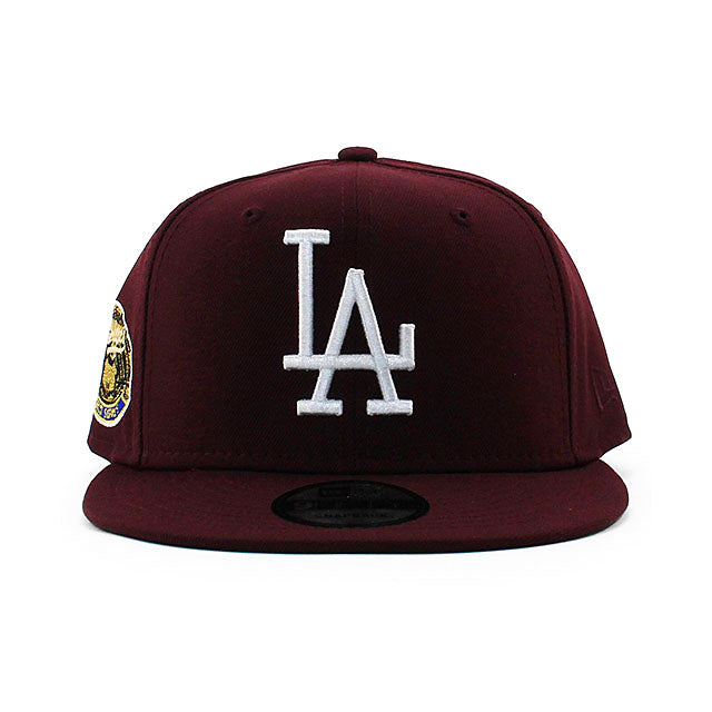 ニューエラ キャップ 9FIFTY スナップバック ロサンゼルス ドジャース MLB 1963 WORLD SERIES KELLY GREEN BOTTOM SNAPBACK CAP MAROON