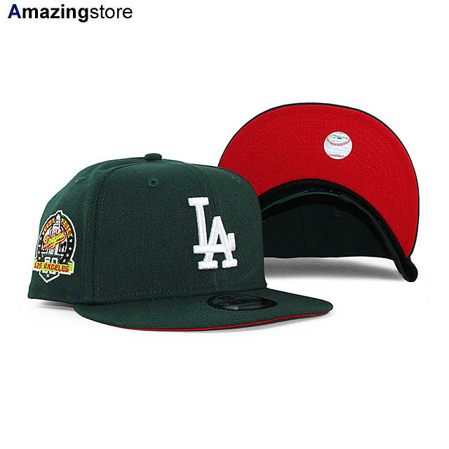 ニューエラ キャップ 9FIFTY スナップバック ロサンゼルス ドジャース MLB 60TH ANNIVERSARY RED BOTTOM SNAPBACK CAP DARK GREEN