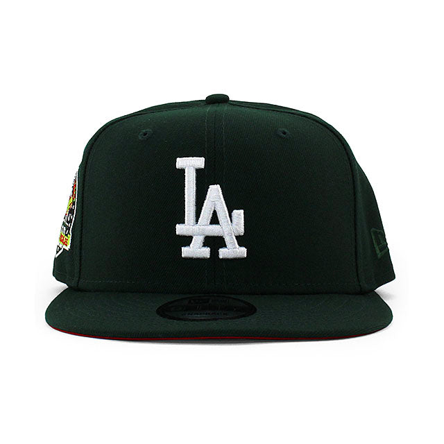 ニューエラ キャップ 9FIFTY スナップバック ロサンゼルス ドジャース MLB 60TH ANNIVERSARY RED BOTTOM SNAPBACK CAP DARK GREEN