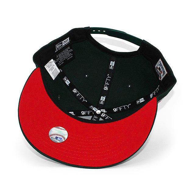 ニューエラ キャップ 9FIFTY スナップバック ロサンゼルス ドジャース MLB 60TH ANNIVERSARY RED BOTTOM SNAPBACK CAP DARK GREEN