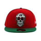 ニューエラ キャップ 9FIFTY ナスカー MEXICO CITY RACE SUGAR SKULL SNAPBACK CAP RED