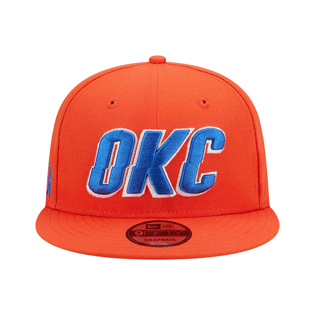 海外取寄 ニューエラ キャップ 9FIFTY スナップバック オクラホマシティ サンダー NBA STATEMENT EDITION SNAPBACK CAP ORANGE