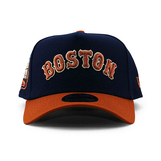 ニューエラ キャップ 9FORTY ボストン レッドソックス MLB 1999 ALL STAR GAME KELLY GREEN BOTTOM A-FRAME SNAPBACK CAP NAVY