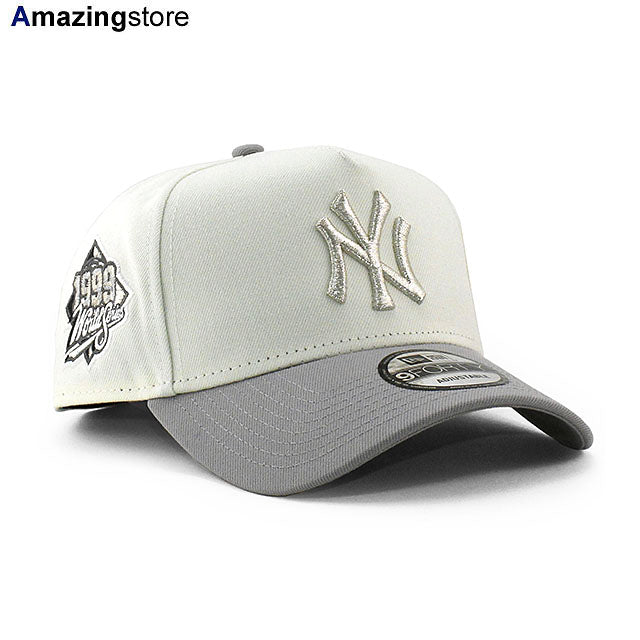 ニューエラ キャップ 9FORTY ニューヨーク ヤンキース MLB 1999 WORLD SERIES GREY BOTTOM A-FRAME SNAPBACK CAP CREAM