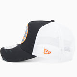 ニューエラ メッシュキャップ 9FORTY HOT HOODS RACING A-FRAME TRUCKER MESH CAP BLACK WHITE