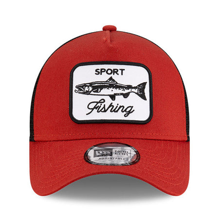ニューエラ メッシュキャップ 9FORTY FISHING PATCH A-FRAME TRUCKER MESH CAP RED