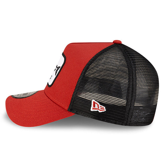 ニューエラ メッシュキャップ 9FORTY FISHING PATCH A-FRAME TRUCKER MESH CAP RED