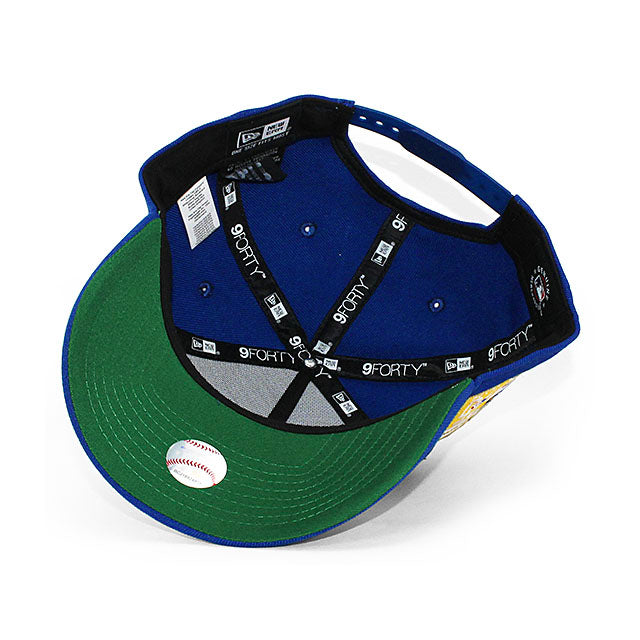 ニューエラ キャップ 9FORTY ロサンゼルス ドジャース MLB JACKIE ROBINSON 75 YEARS KELLY GREEN BOTTOM A-FRAME SNAPBACK CAP BLUE