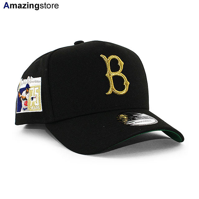 ニューエラ キャップ 9FORTY ブルックリン ドジャース MLB JACKIE ROBINSON 75 YEARS KELLY BOTTOM A-FRAME SNAPBACK CAP BLACK