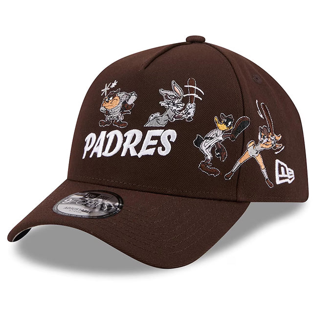 ニューエラ ルーニー テューンズ キャップ 9FORTY サンディエゴ パドレス MLB LOONEY TUNES A-FRAME SNAPBACK CAP BROWN
