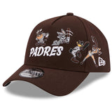ニューエラ ルーニー テューンズ キャップ 9FORTY サンディエゴ パドレス MLB LOONEY TUNES A-FRAME SNAPBACK CAP BROWN