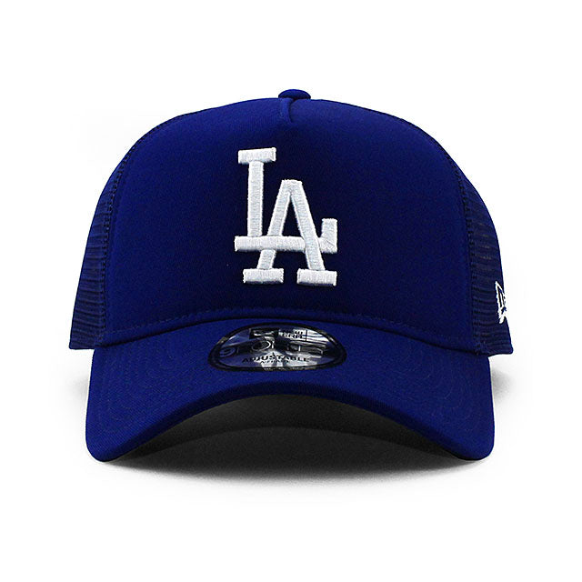 ニューエラ メッシュキャップ 9FORTY ロサンゼルス ドジャース MLB A-FRAME TRUCKER MESH CAP BLUE