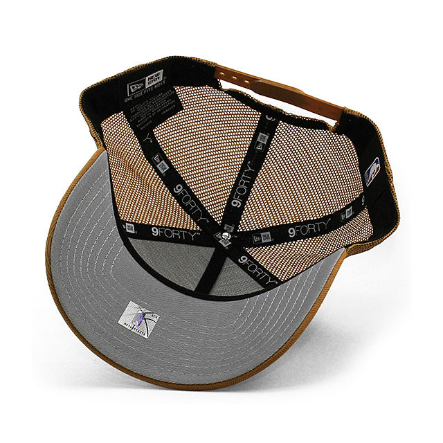 ニューエラ メッシュキャップ 9FORTY ミルウォーキー バックス NBA A-FRAME TRUCKER MESH CAP TAN