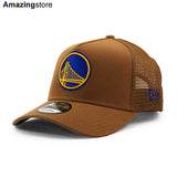 ニューエラ メッシュキャップ 9FORTY ゴールデンステイト ウォリアーズ NBA A-FRAME TRUCKER MESH CAP TAN