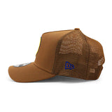 ニューエラ メッシュキャップ 9FORTY ゴールデンステイト ウォリアーズ NBA A-FRAME TRUCKER MESH CAP TAN