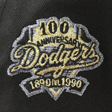 ニューエラ キャップ 9FORTY ロサンゼルス ドジャース MLB 100TH GREY BOTTOM A-FRAME SNAPBACK CAP BLACK