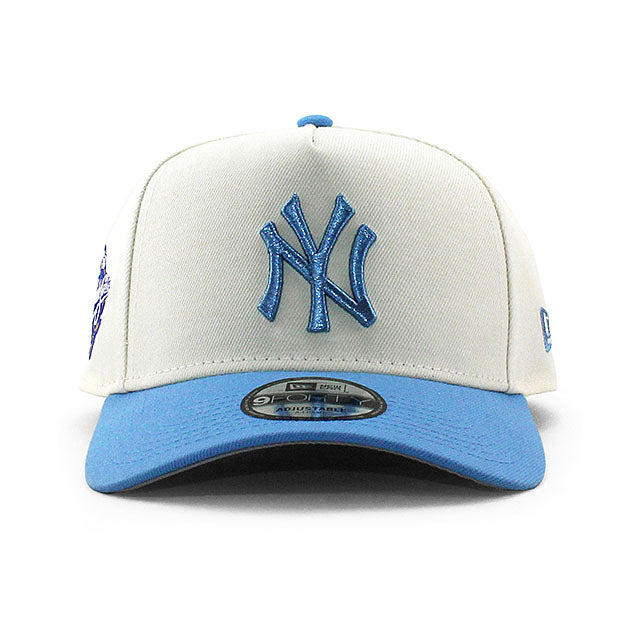 ニューエラ キャップ 9FORTY ニューヨーク ヤンキース MLB 1998 WORLD SERIES GREY BOTTOM A-FRAME  SNAPBACK CAP CREAM