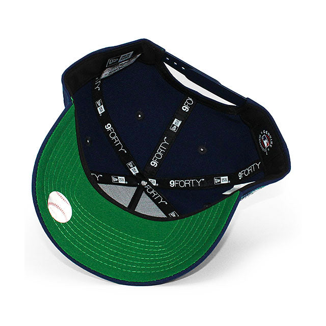 ニューエラ キャップ 9FORTY シアトル マリナーズ MLB 2023 ALL STAR GAME GREEN BOTTOM A-FRAME SNAPBACK CAP NAVY