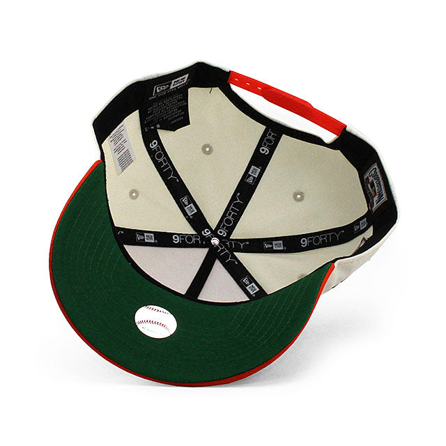 ニューエラ キャップ 9FORTY ヒューストン アストロズ MLB 25TH KELLY GREEN BOTTOM A-FRAME SNAPBACK CAP CREAM