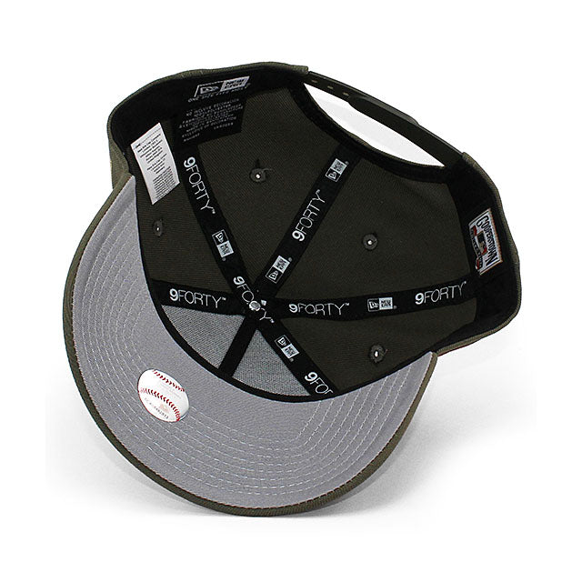 ニューエラ キャップ 9FORTY ニューヨーク ヤンキース MLB 50TH GREY BOTTOM A-FRAME SNAPBACK CAP OLIVE