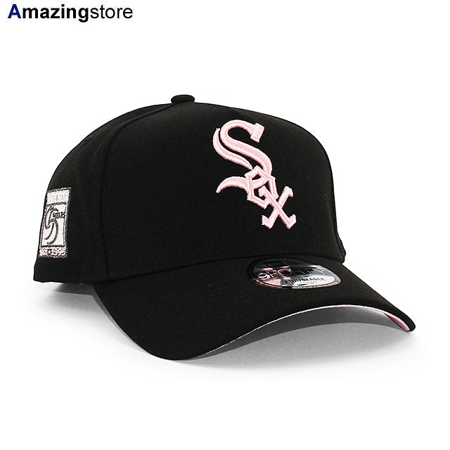 ニューエラ キャップ 9FORTY シカゴ ホワイトソックス MLB 55TH PINK BOTTOM A-FRAME SNAPBACK CAP BLACK