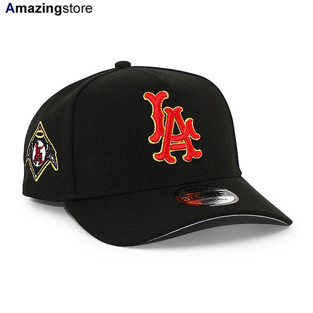 ニューエラ キャップ 9FORTY ロサンゼルス エンゼルス MLB GREY BOTTOM A-FRAME SNAPBACK CAP BLACK