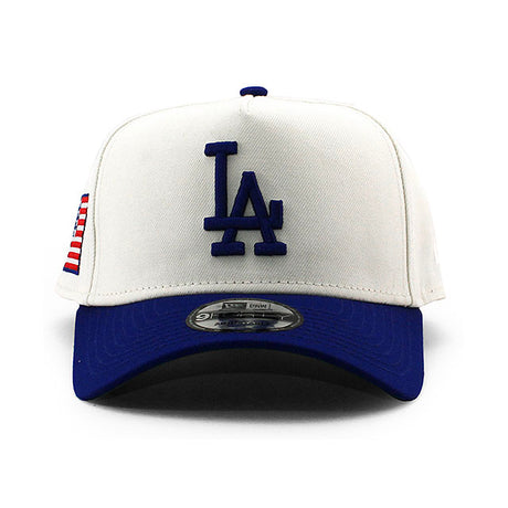 ニューエラ キャップ 9FORTY ロサンゼルス ドジャース MLB US FLAG KELLY GREEN BOTTOM A-FRAME SNAPBACK CAP CREAM