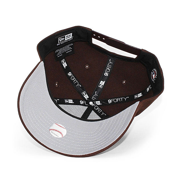 ニューエラ キャップ 9FORTY サンディエゴ パドレス MLB A-FRAME SNAPBACK CAP BROWN