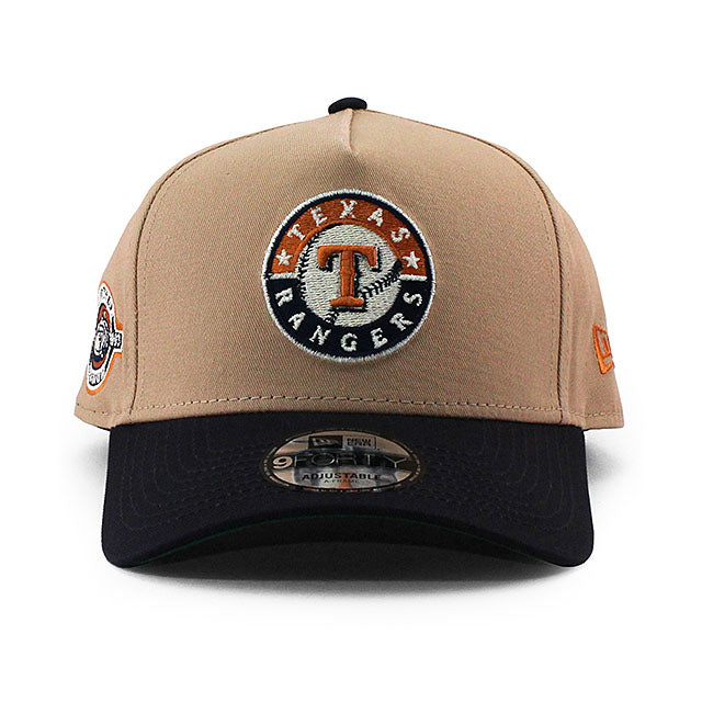 ニューエラ キャップ 9FORTY テキサス レンジャーズ MLB ARLINGTON STADIUM KELLY GREEN BOTTOM A-FRAME SNAPBACK CAP BEIGE
