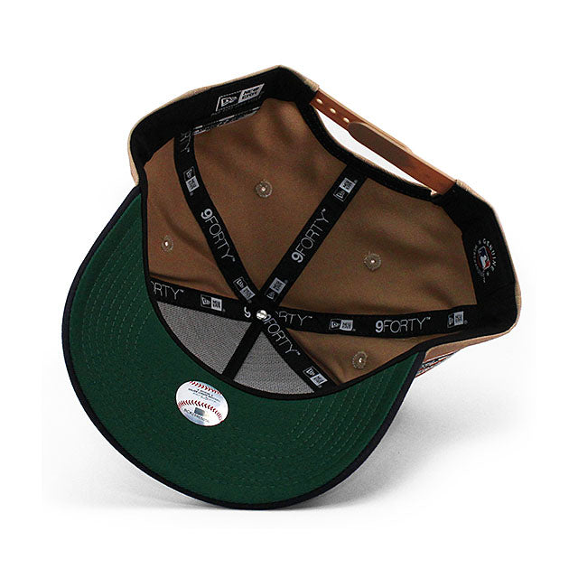 ニューエラ キャップ 9FORTY テキサス レンジャーズ MLB ARLINGTON STADIUM KELLY GREEN BOTTOM A-FRAME SNAPBACK CAP BEIGE