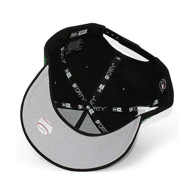 ニューエラ キャップ 9FORTY ボストン レッドソックス MLB FENWAY PARK GREY BOTTOM A-FRAME SNAPBACK CAP BLACK