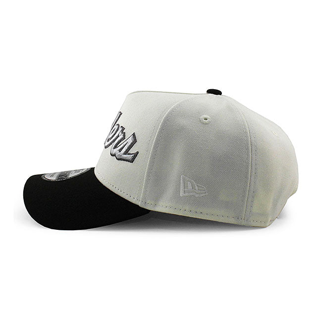 ニューエラ キャップ 9FORTY ラスベガス レイダース NFL 50TH GREY BOTTOM A-FRAME SNAPBACK CAP CREAM