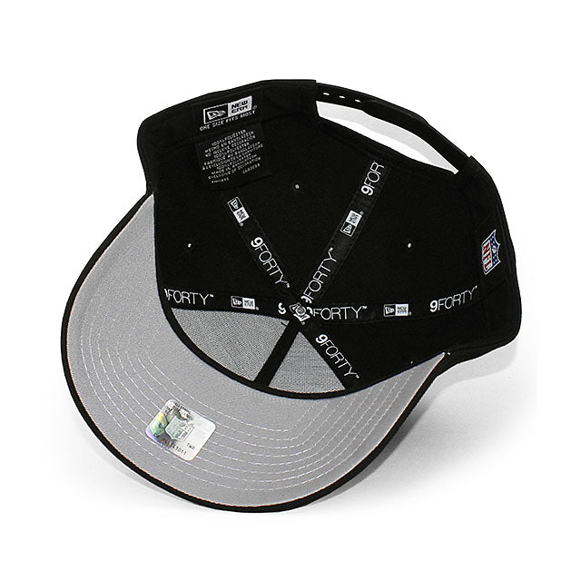 ニューエラ キャップ 9FORTY ラスベガス レイダース NFL 50TH GREY BOTTOM A-FRAME SNAPBACK CAP BLACKOUT