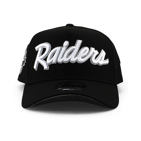 ニューエラ キャップ 9FORTY ラスベガス レイダース NFL 50TH GREY BOTTOM A-FRAME SNAPBACK CAP BLACK