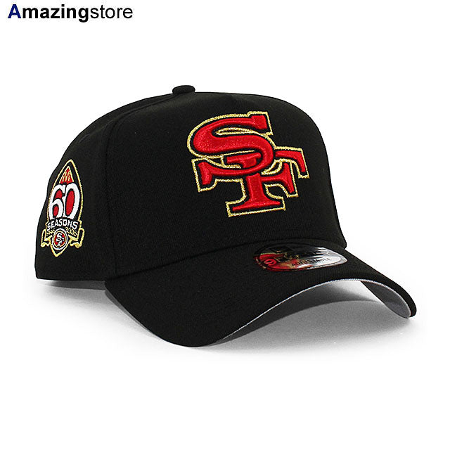 ニューエラ キャップ 9FORTY サンフランシスコ 49ERS NFL 60TH GREY BOTTOM A-FRAME SNAPBACK CAP BLACK