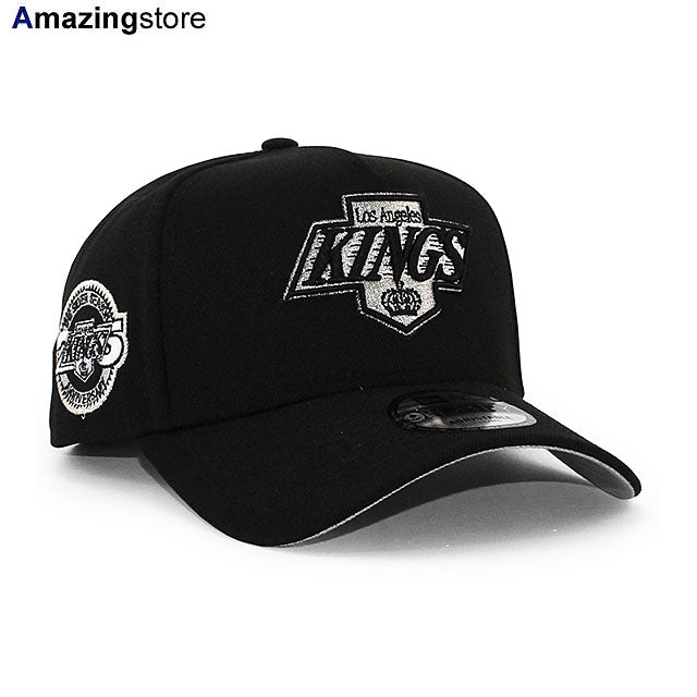 ニューエラ キャップ 9FORTY ロサンゼルス キングス NHL 25TH GREY BOTTOM A-FRAME SNAPBACK CAP BLACK