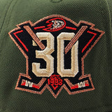 ニューエラ キャップ 9FORTY アナハイム ダックス NHL 30TH GREY BOTTOM A-FRAME SNAPBACK CAP R GREEN