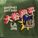 大谷翔平モデル ニューエラ キャップ 9FORTY スナップバック ロサンゼルス ドジャース MLB GREY BOTTOM A-FRAME SNAPBACK CAP R GREEN