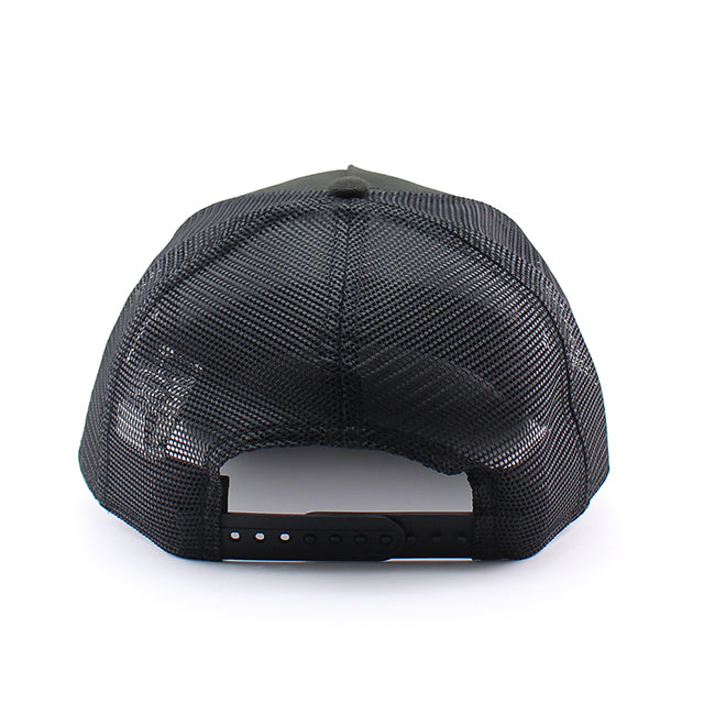 ニューエラ メッシュキャップ 9FORTY ニューヨーク ヤンキース MLB A-FRAME TRUCKER MESH CAP BLACK CHROME WHITE