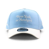 NEW YORK OR NOWHEREコラボ ニューエラ キャップ 9FORTY ニューヨーク ヤンキース MLB NYON A-FRAME SNAPBACK CAP BLUE