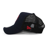 ニューエラ メッシュキャップ マンチェスター ユナイテッド FC PL REPREVE E-FRAME TRUCKER MESH CAP NAVY