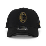 ニューエラ メッシュキャップ ACミラン SERIA A E-FRAME TRUCKER MESH CAP BLACK GOLD