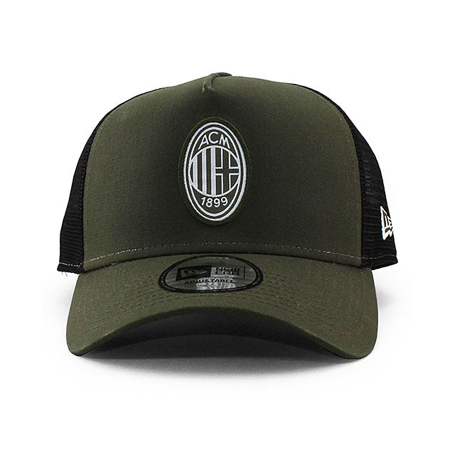 ニューエラ メッシュキャップ ACミラン SERIA A E-FRAME TRUCKER MESH CAP OLIVE