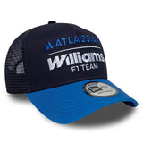 ニューエラ メッシュキャップ 9FORTY アトラシアン ウィリアムズ レーシング ESSENTIAL A-FRAME TRUCKER MESH CAP NAVY