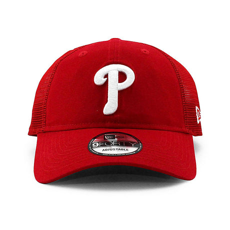 ニューエラ メッシュキャップ 9FORTY フィラデルフィア フィリーズ MLB TRUCKER MESH CAP RED
