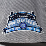 ニューエラ キャップ 9FORTY シカゴ カブス MLB 2014 WRIGLEY FIELD 100 YEARS LT BLUE BOTTOM A-FRAME SNAPBACK CAP GREY