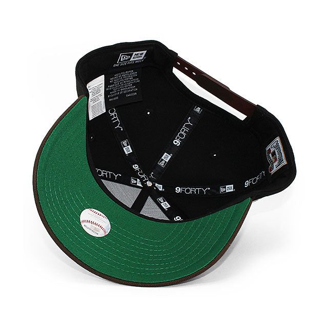 ニューエラ キャップ 9FORTY ロサンゼルス ドジャース MLB 100TH ANNIVERSARY KELLY GREEN BOTTOM A-FRAME SNAPBACK CAP BLACK