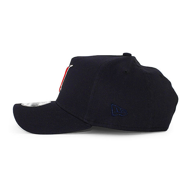 ニューエラ キャップ 9FORTY クリーブランド インディアンス MLB 10TH ANNIVERSARY GREY BOTTOM A-FRAME SNAPBACK CAP NAVY