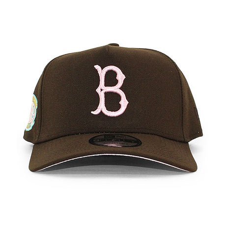 ニューエラ キャップ 9FORTY ブルックリン ドジャース MLB 1955 WORLD CHAMPIONS PINK BOTTOM A-FRAME SNAPBACK CAP BROWN NEW ERA BROOKLYN DODGERS
